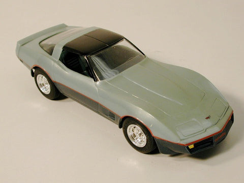 GM Corvette Promo Model - Coupe Silver BL/ DK BL 82 / Product Number: PM109