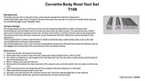 Corvette Body Rivet Tool Set 63-82 / Product Number T108