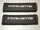 Shoulder Belt Covers with "Corvette" embroidered lettering GM License product / Product Number: A104