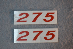 C1 Corvette 275 HP Valve Cover Decal Original Red PR / Product Number: D110