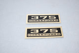 Corvette 375 HP Valve Cover Decal PR  / Product Number: D122