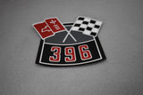 Corvette 396 Cross flag Air Cleaner Decal / Product Number: D124