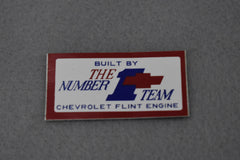 Corvette Flint #1 Team Valve Cover Decal / Product Number: D128