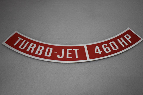 Corvette Turbo-Jet 460 HP Air Cleaner Decal / Product Number: D142