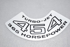 Corvette Turbo-Jet 454 / 365 HP Air Cleaner Decal / Product Number: D146