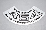 Corvette Turbo-Jet 454 / 425 HP Air Cleaner Decal / Product Number: D147
