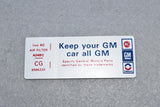 Corvette Keep Your GM All GM Air Cleaner Decal CG / Product Number: D155