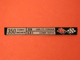 Corvette Engine Data Plates 73 / Product Number: IN158