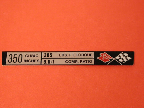 Corvette Engine Data Plates 74 / Product Number: IN160